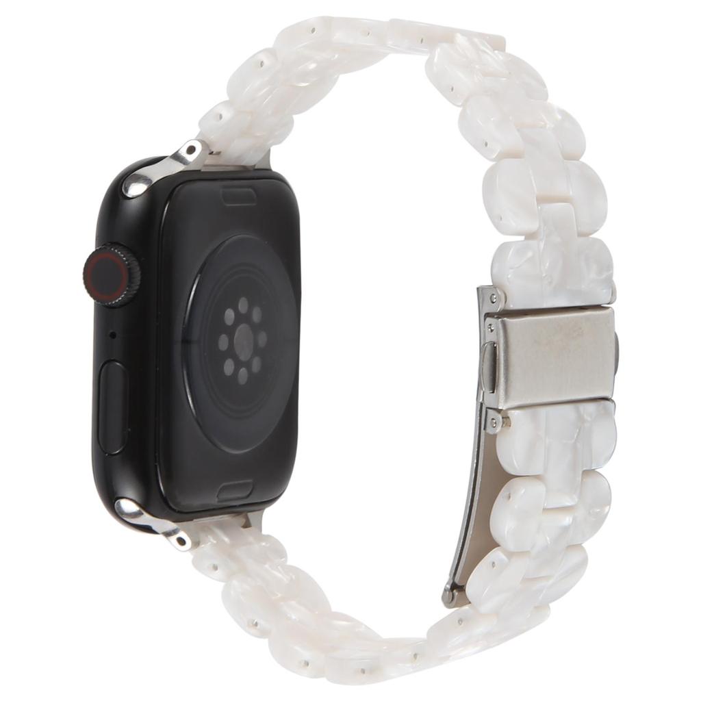12mm Resin Watch Strap for Apple Watch Series 10 9 8 7 SE 6 5 4 3 2 1 42mm 41mm 40mm 38mm Replacement Slim Wrist Band