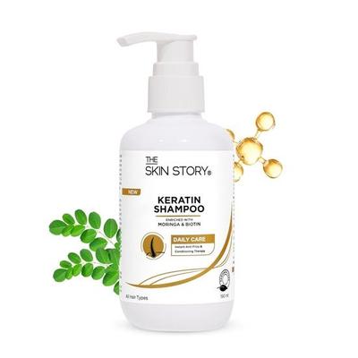The Skin Story Keratin Shampoo for Normal Hair | Deep Cleansing & Frizz Control for Dry Hair | Nourishing Shampoo Enriched | Women & Men | 190ml