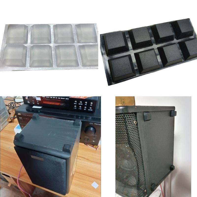 HIFI Sound Speaker Stand Trapezoid Amplifiers Shock Absorbers Feet Pad Vibration Stand Ebony Antishock Selfadhesive