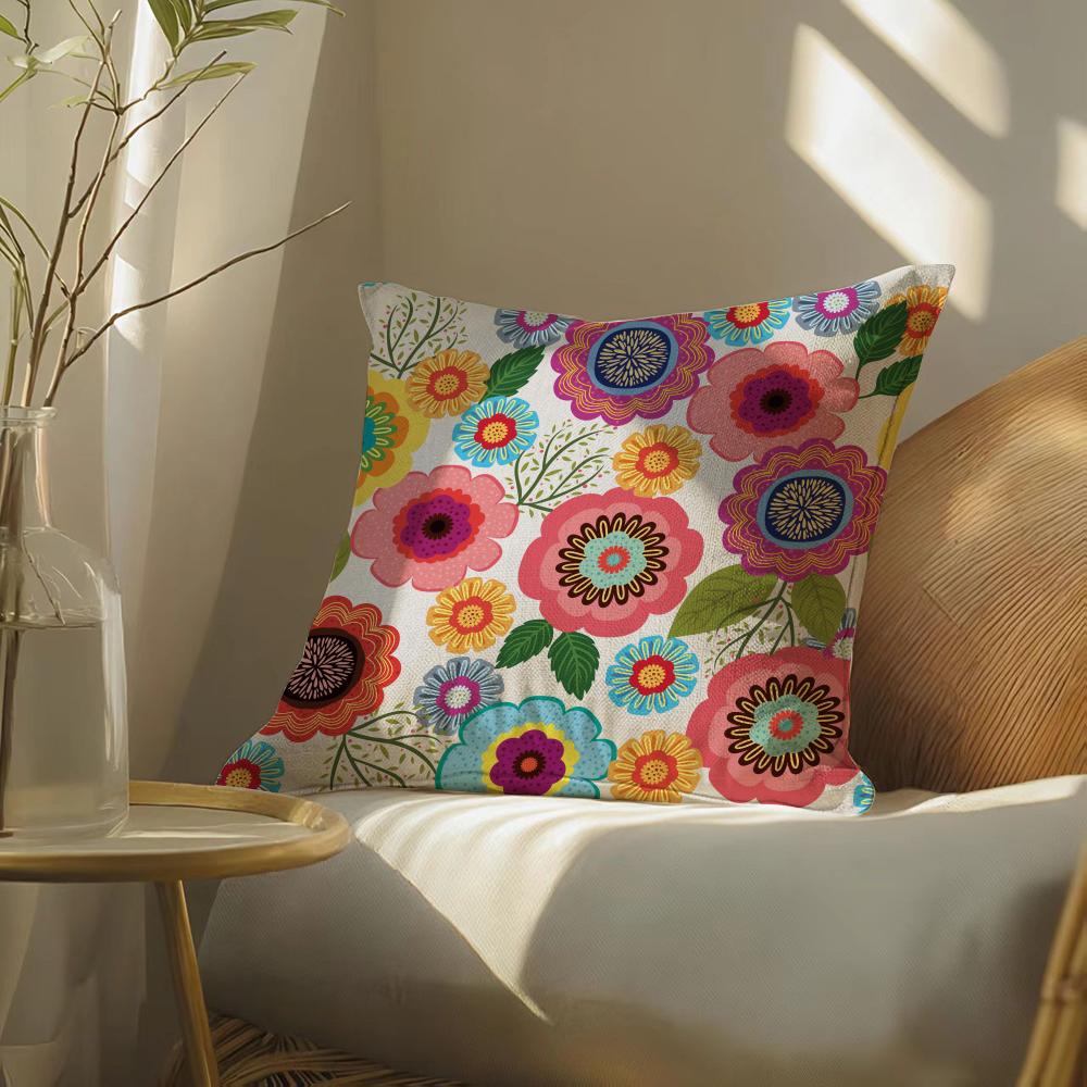 Springandsummerfloral Pillow Case Pillowcase, Double-Sided Printed, Sofa Cushion, Bedroom Headboard