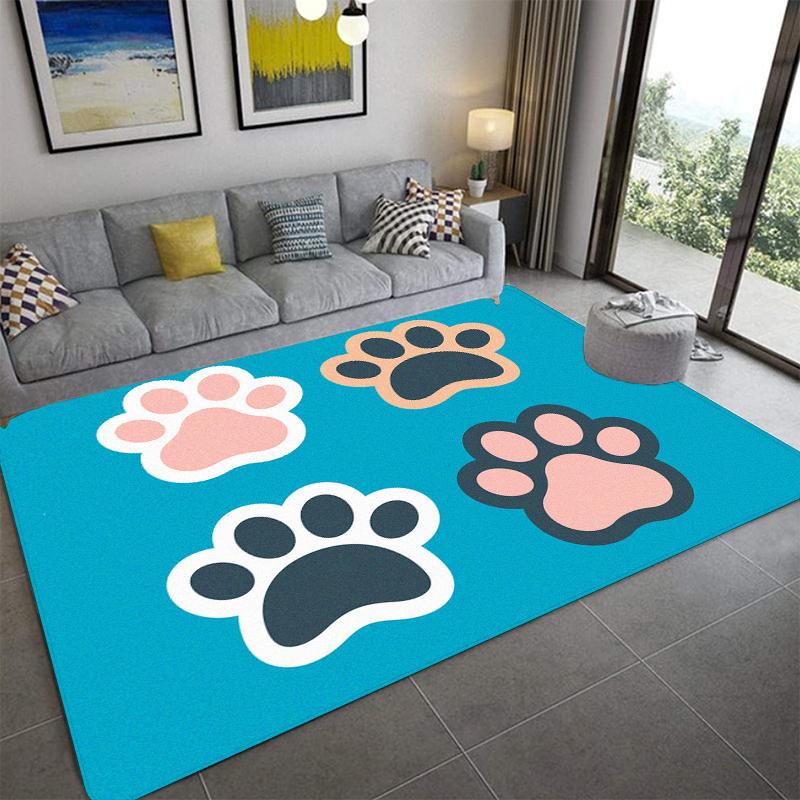 D-Dogs Paws Printed Carpet Fashion Yoga Mat Non-Slip Carpet Bedroom Decoration Outdoor Carpet Bedroom Birthday Gift