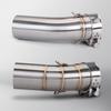 ZX25R Exhaust Mid-Pipe: Multi-welded Titanium Alloy for Motorcycle Modification, Non-destructive Installation.