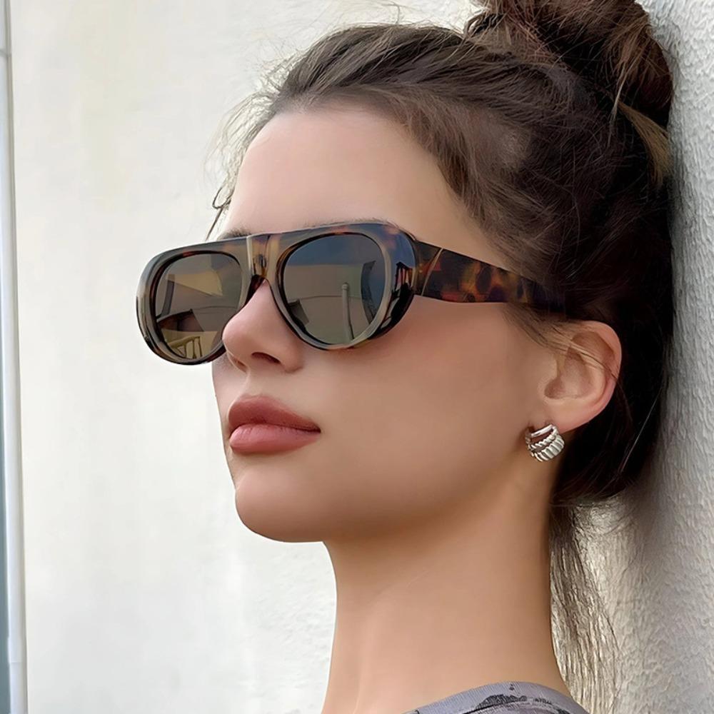 Vintage Wide Legs Sun Glasses Fashion UV400 Eyewear Trend Large Frame Sunglasses  Unisex