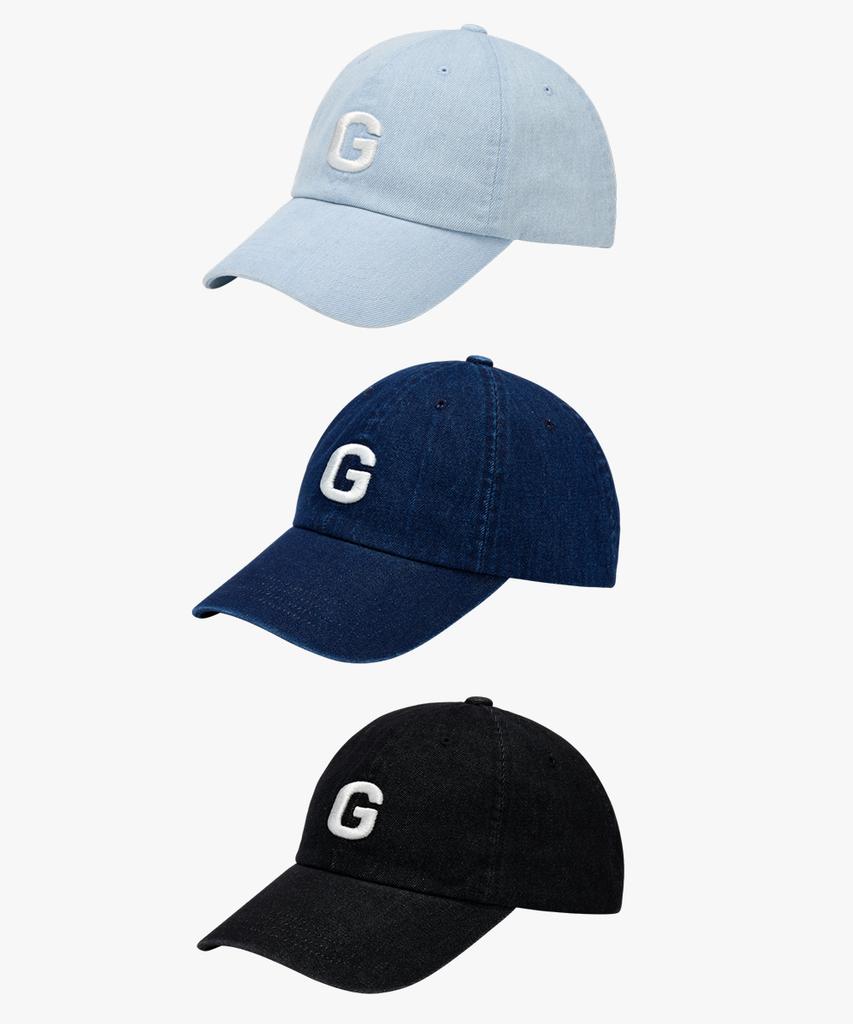GOALSTUDIO G Logo Denim Washed Ball Cap (3 Colors)