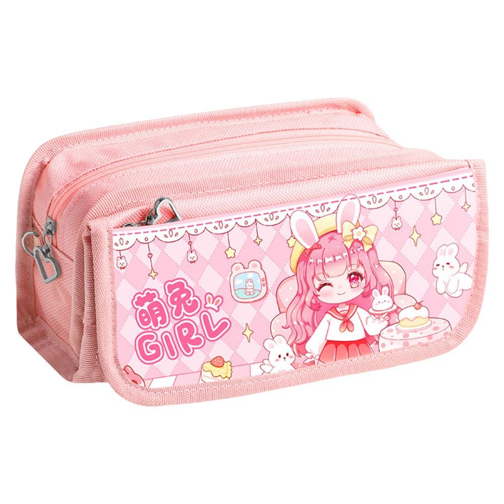 

Space Astronaut/Capibara Pencil Bag Large Capacity Pen Bags Pencil Case School Office Supplies Bunny Ears Girl