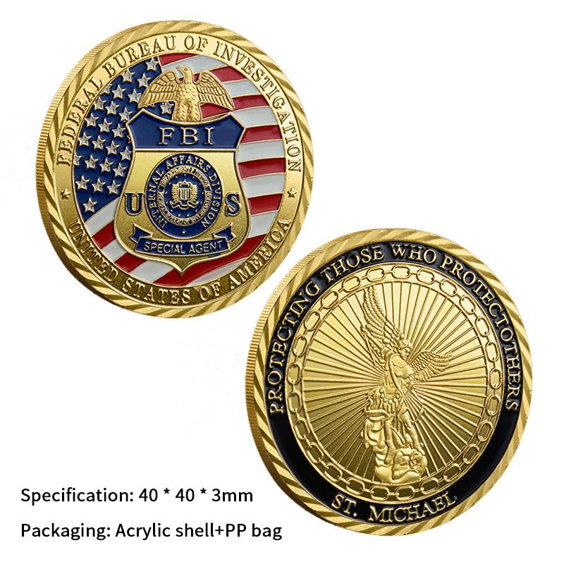 Fbi Gedenkmünze, Weißkopfseeadler, Erzengel Schwert Gedenkmünzen Anti-Terrorismus und Anti-Böses Gedenkmedaillen