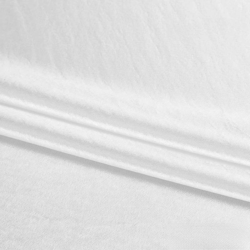 Chinese Style Lustrous Acetic Acid Gold Lustrous Satin Fabric Water Light Satin Natural Pleated Texture Drape Fabric Textile