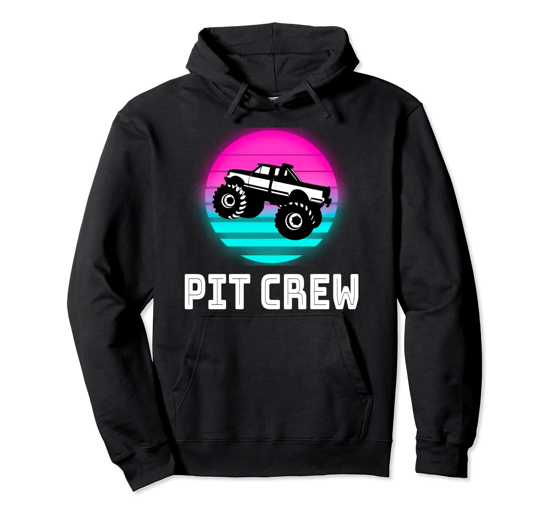 

Худи Pit Crew Monster Truck Happy Sunset Ретро