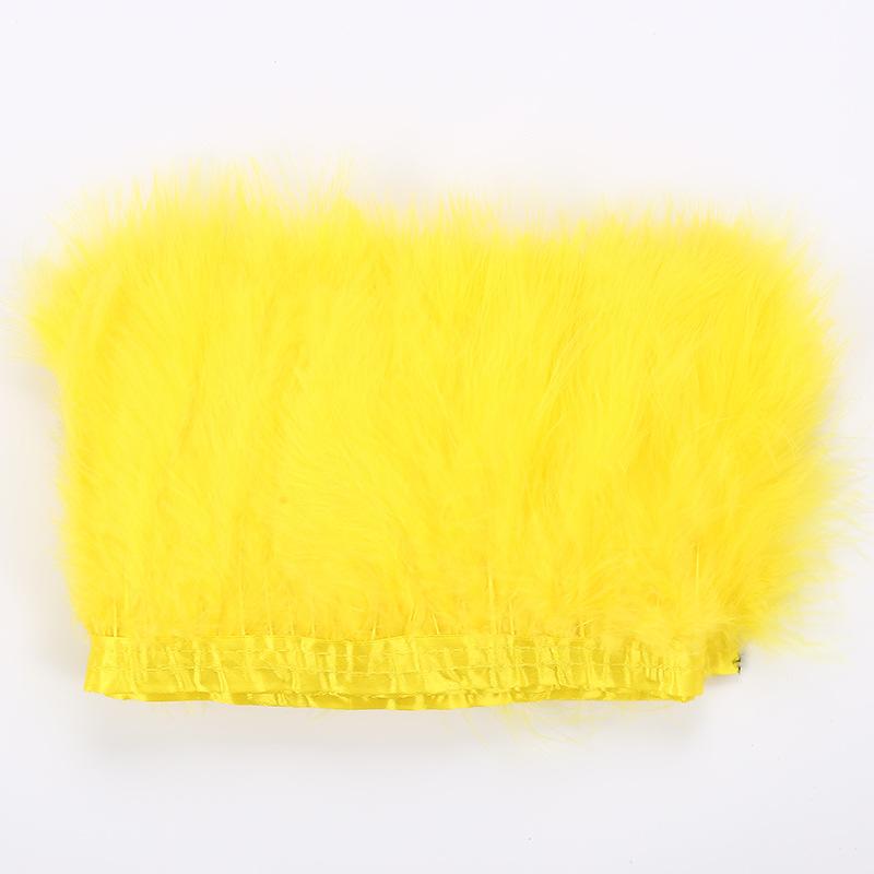 Full Velvet Turkey Feather Cloth Edge Diy Feather Headdress Corsage Decorative Material Feather Clothing Accessories
