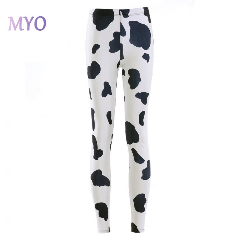 Black Spot Pattern Leggings Sexy Slim 