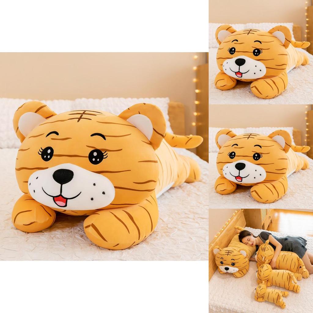 Cute And Fluffy Cartoon Tiger Plush Toy With Soft Filling Perfect For Child's Playtime