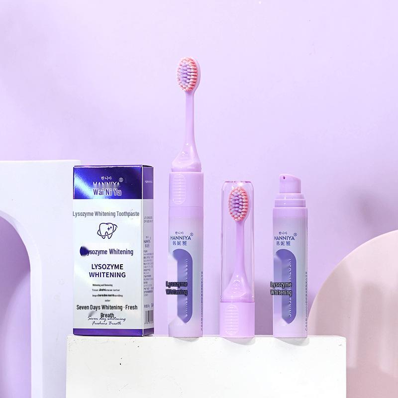 Haniya Luxury Travel Toothbrush & Toothpaste Compact Set