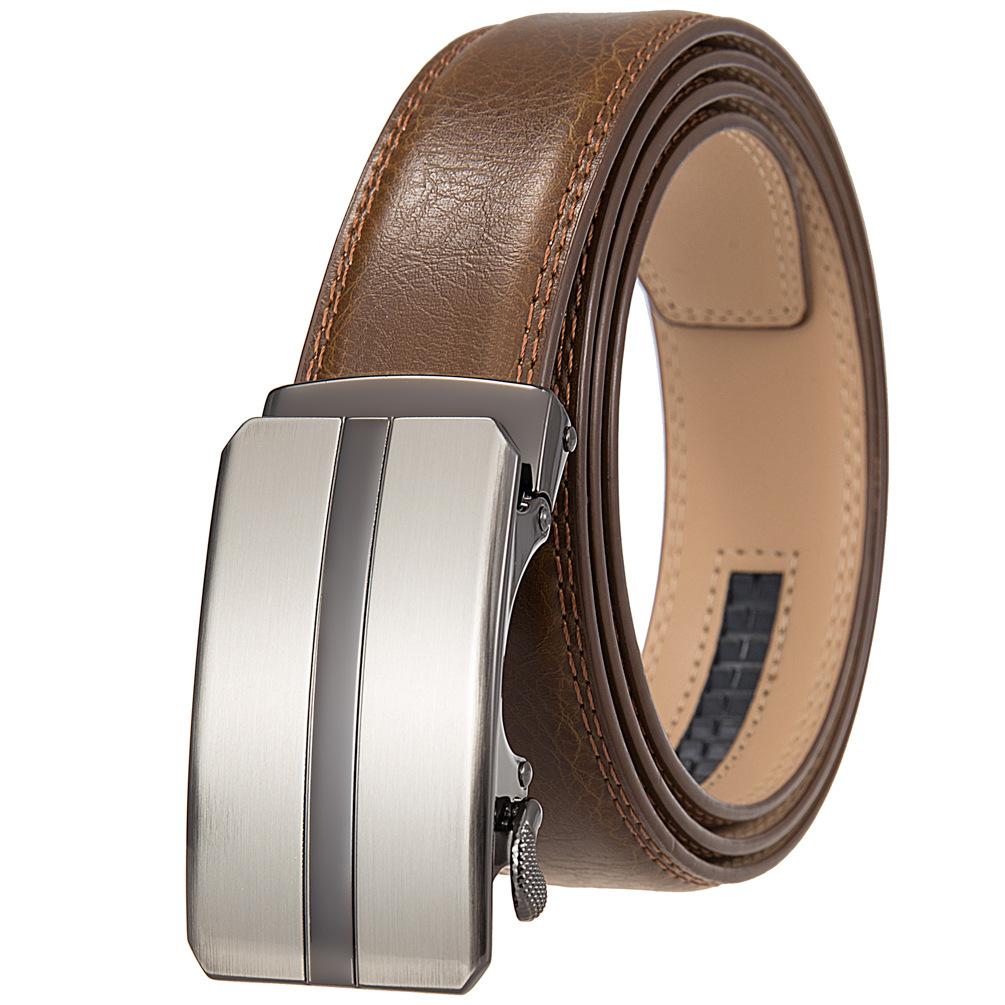 1Pcs Fashion Men, Casual Abrasive Belt, Automatic Buckle Belt Ly36-3 3051-1