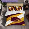 Set Biancheria da Letto in Microfibra con Fantasia Brisbane Broncos 3 Pezzi Decorazione Copripiumino per Camera da Letto Uso Domestico