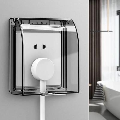 Self-adhesive 86 Type Wall Socket Waterproof Box Nail-free Glue Paste Doorbell Board Panel Cover Switch Button Cover