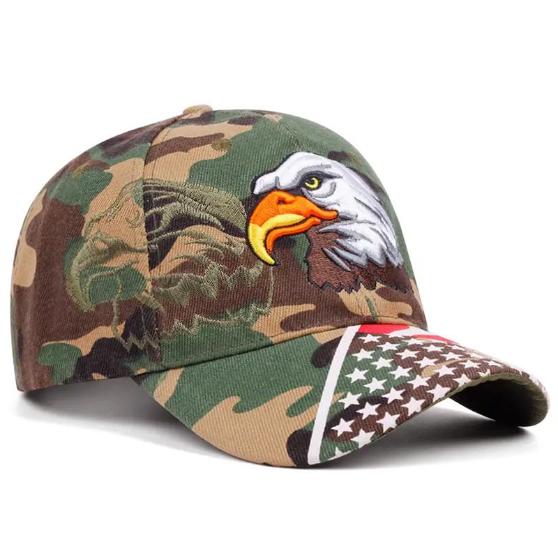2025 Fashion Personalized New Eagle American Flag Embroidered Hip Hop Hat Outdoor Daily Leisure Decorative Sunshade Hat Unisex