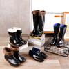Men's Non-Slip Water-Resistant Work Boots: High-Top, Thick, Durable, Velvet-Lined for Construction and Kitchen Safety