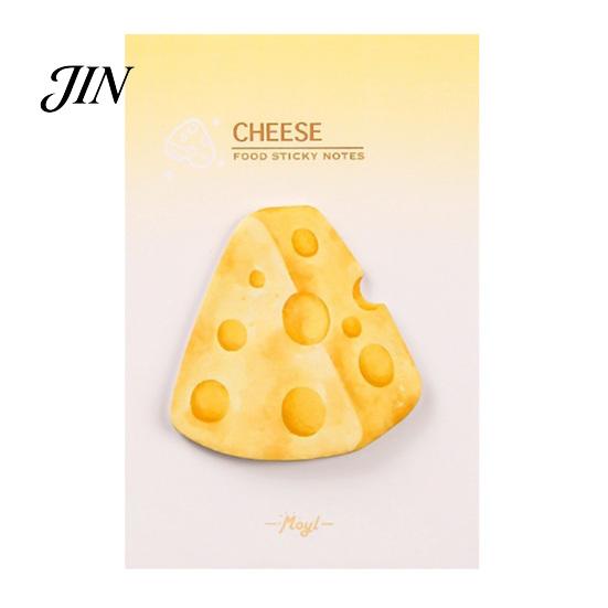Fun Office Supplies Stick Note Pads, Funny Toast Bread Cookie Cheese Design Cute Notepad, 30 No Residue Notes Sheets/Pad Self Memo Pad for Home