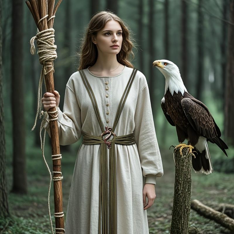 Medieval Long Rope Ring Knotted Belt For Women, Norse Witch Waist Knotted Rope Belt, Viking Renaissance Costume Accessories