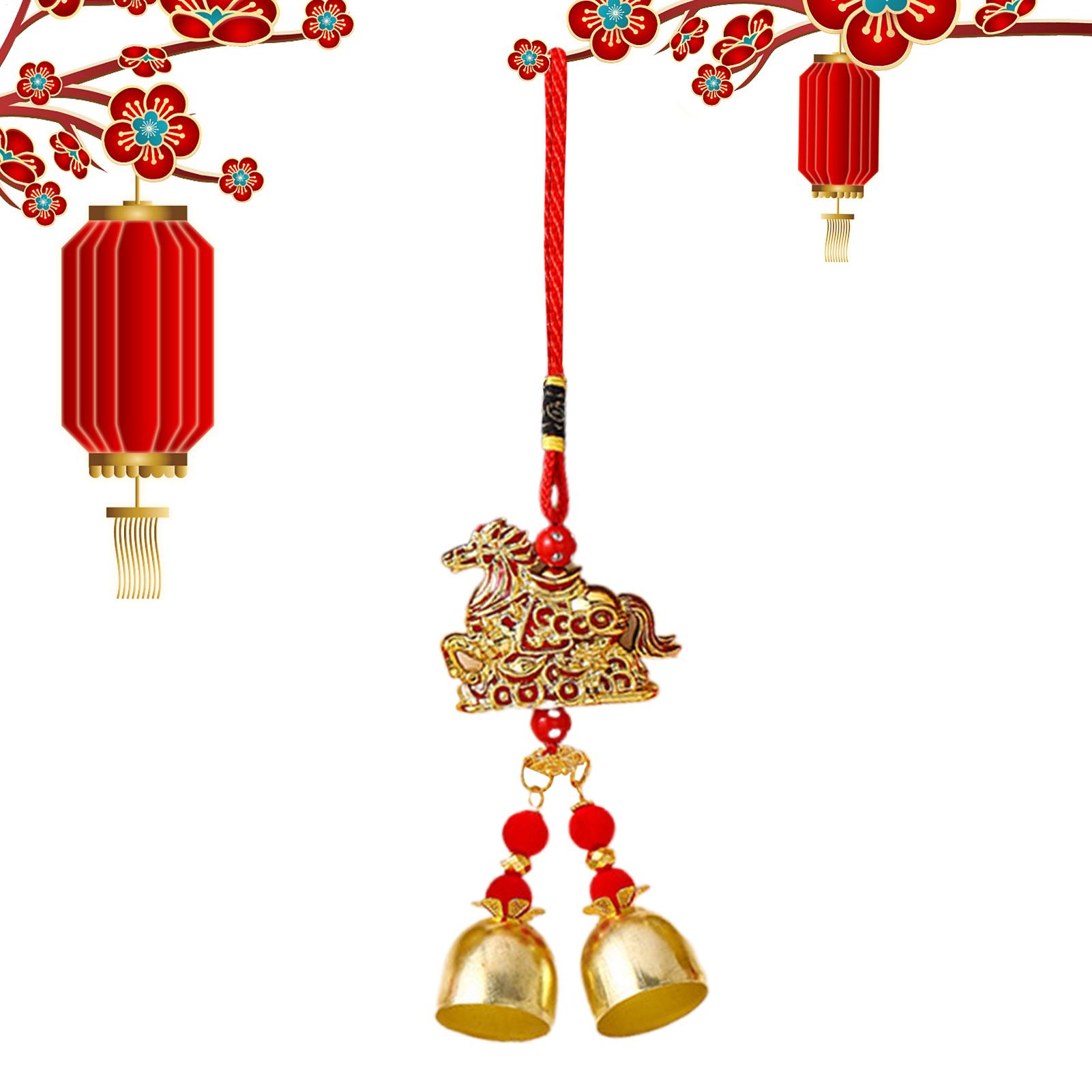 

Horse Year Wind Chime Pendant 2026 Chinese Spring Festival Blessing Wind Bell 9 Inch Metal Horse Ornament For Garden Backyard CN