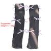 Women Japanese Style JK Girl Ribbed Knitted Leg Warmers Cute Small Bowknot Ruffled Hem Boot Cuffs Leg Cover Long Socks