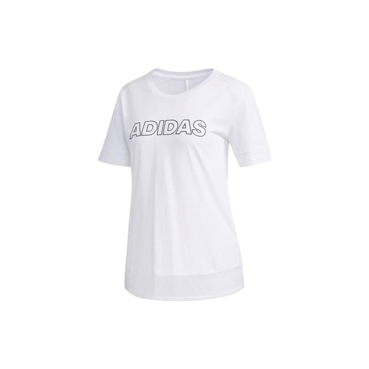 adidas Letter Printed T-Shirt Asia Sizing  White  Men s DY8649 S
