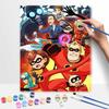 Disney oil painting Incredibles handmade diy art painting home decoration