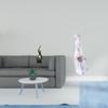 Abstract Resin Flame Sculpture And Porcelain Lady Figurine Modern Art Ornament for Living Room Shelf