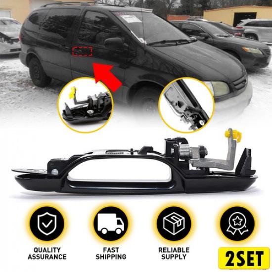 

2Set Door Handle Door Sliding Front Right Passenger Side for 1998-03 Toyota Sien