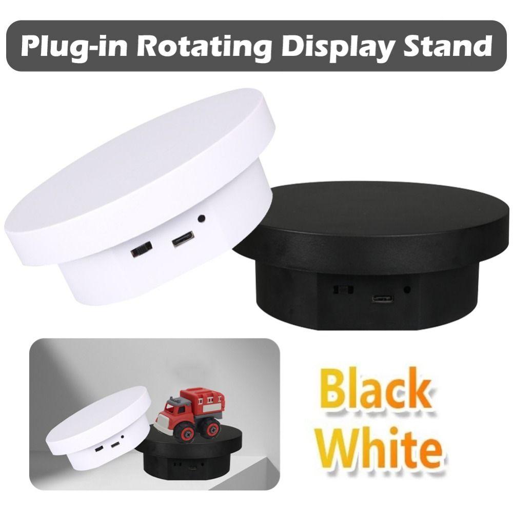 Round Shape Electric Turntable 360° Rotating Motorized Jewelry Show Holder  Live Streaming