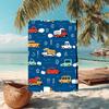 Ultra-weiches Strandtuch mit süßem Auto-Thema, ideal für Pool - Camping, Tauchen - Perfekter Reisebegleiter, Lebendiges Strandtuch.