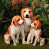 Simulation Beagle Doll Large Dog Plush Toy Doll Living Room Ornaments Shooting Props Dolls Gifts