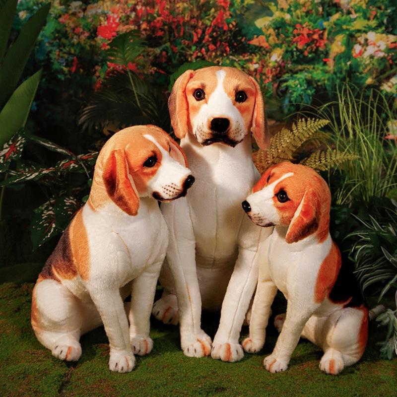 Simulation Beagle Doll Large Dog Plush Toy Doll Living Room Ornaments Shooting Props Dolls Gifts