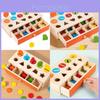 Wooden Montessori Educational Toy Color Shape Matching Coins Storage Box For Toddlers