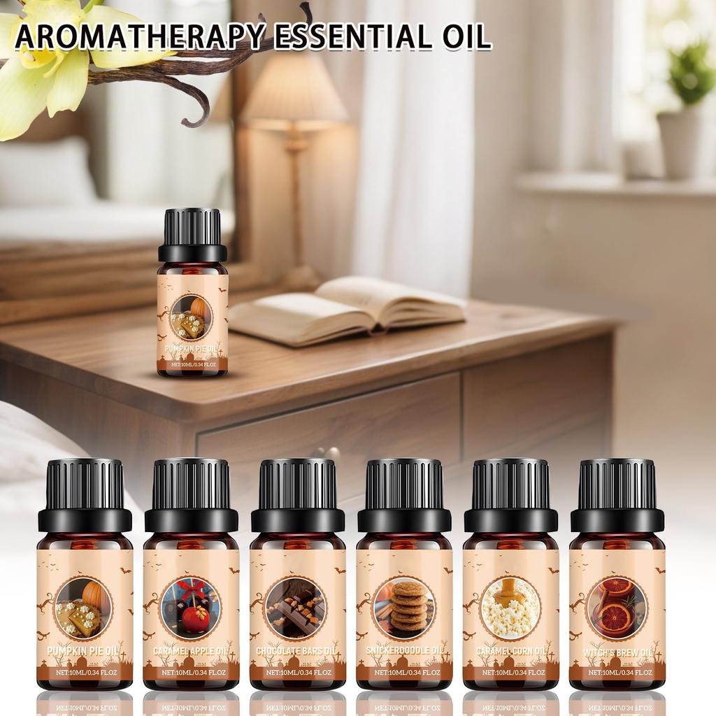 Festival Serumöl Set, Serumöl Diffusor, Aromatherapieöl Kerze Seife DIY Geeignet für Wohnzimmer, Party und zum Verschenken, 10ml*6 Stück