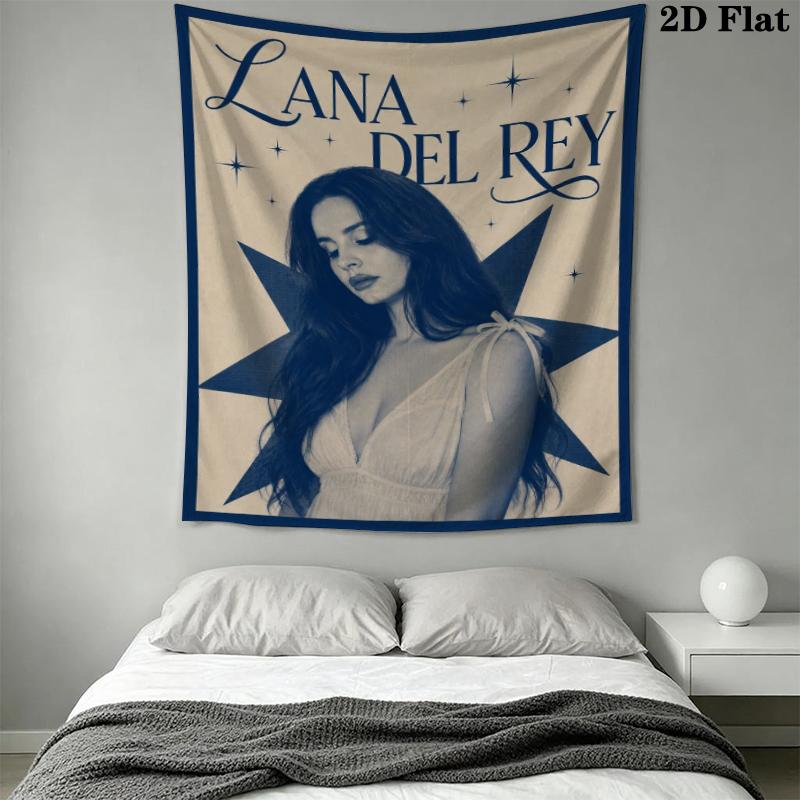Lana Del Rey Wandteppich Ästhetisches Wandbehang Gedruckter Stoffdecke Dekorative Wandteppiche für Schlafzimmer Wohnzimmer Heimdekoration