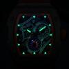 PAGANI DESIGN Tonneau Quartz Watch Men Luxury Sport Waterproof Luminous Multi-Function Silicone Band Male Clock PDYS012
