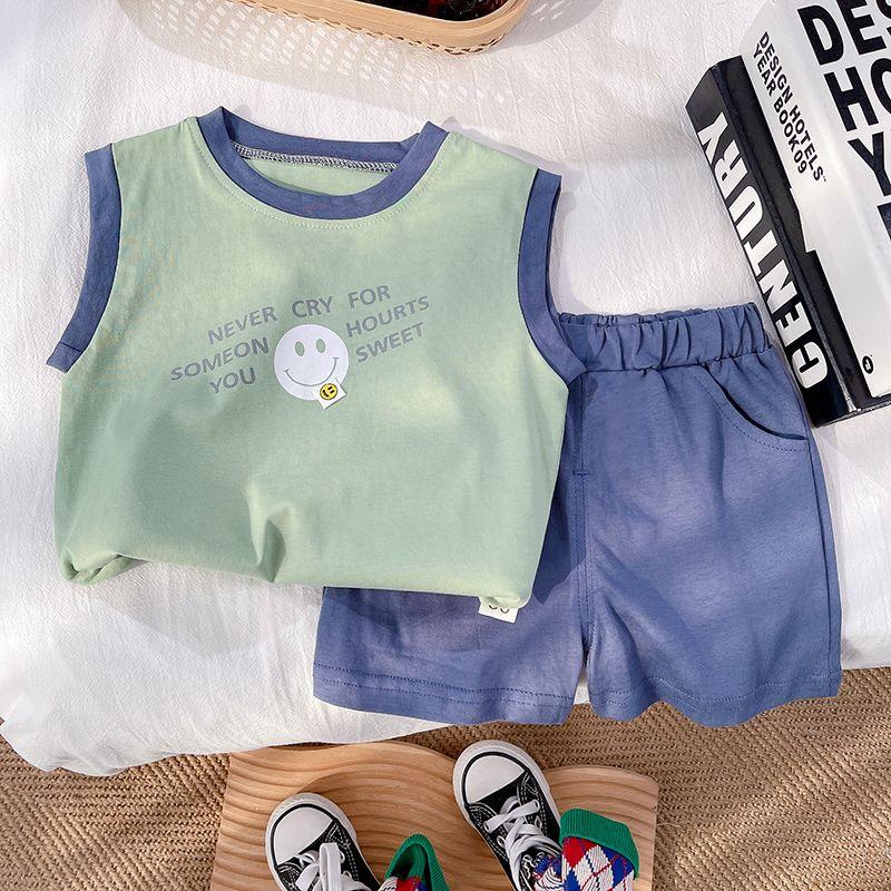 

Комплект из двух предметов для мальчиков в полоску, летний комплект для малышей для мальчиков, повседневный летний детский комплект, тонкий дизайн 120