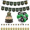 Whimsical Baby Yoda Star Wars Kids Birthday Party Decor Featuring Colorful Cake Toppers And Balloons