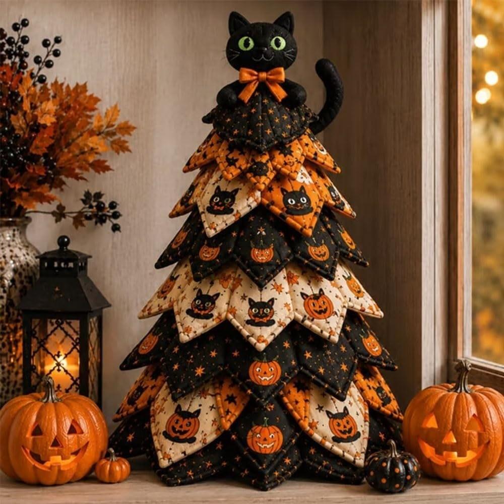 Zucca Fantasma Halloween Tessuto Trapuntato Kit Albero Cucito a Mano Albero del Festival Raccolta Autunnale