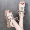 New Style Shoes Thick-soled Shoes Sponge Soft-soled Mid-heel Sandals