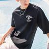 Anta Loose Letter Print Short Sleeve T-Shirt Men tops Black 952328102-4