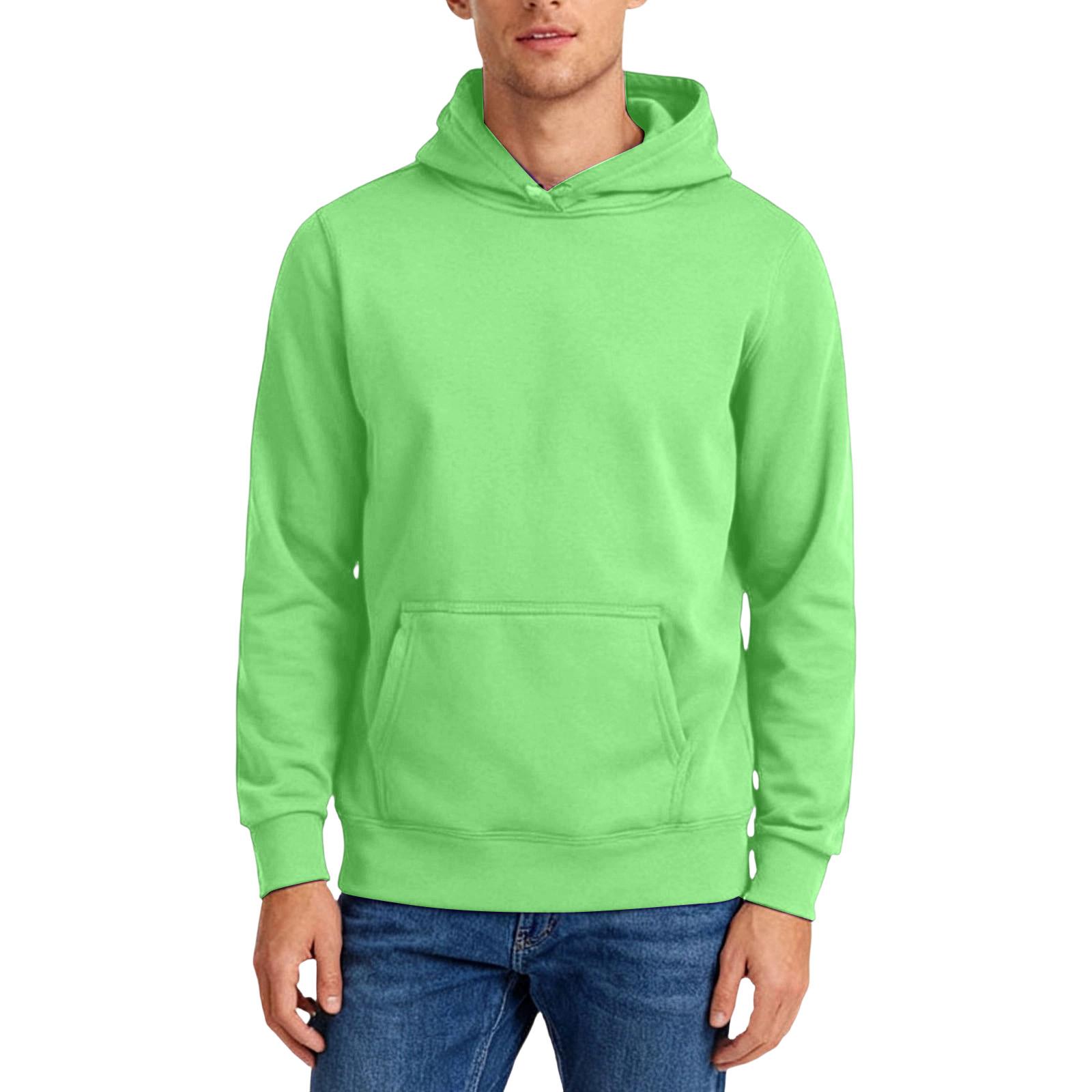 

Men s Leisure Hooded Hood Long Sleeves Hoodie L зелёный