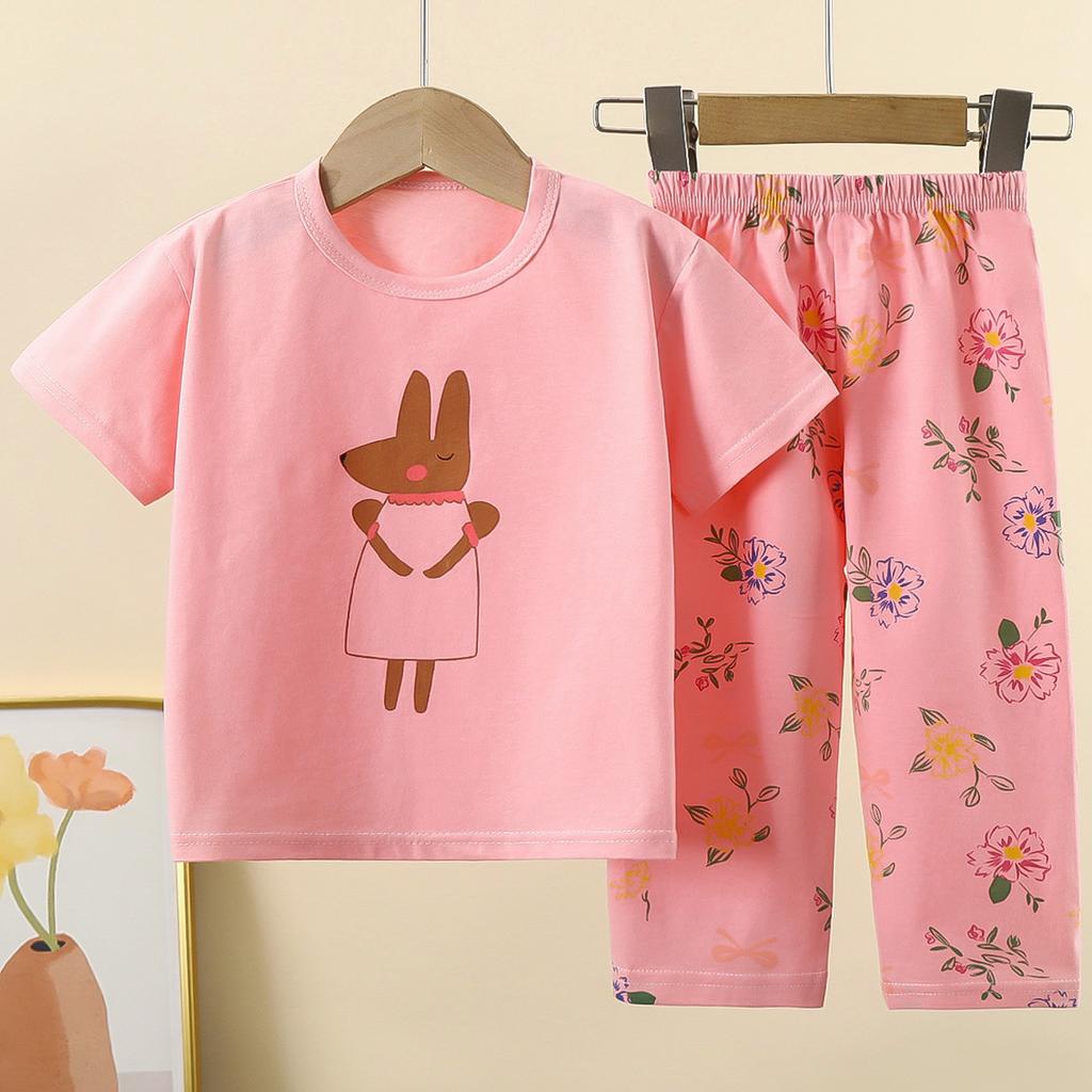 Completi Estivi in Cotone a Maniche Corte per Bambini - Pigiami per Bambini e Bambine