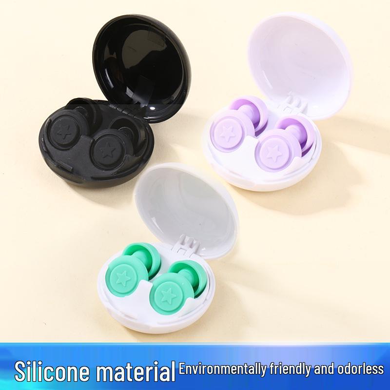 Silicone Noise-Reducing Earplugs for Sleeping, Studying, and Travel