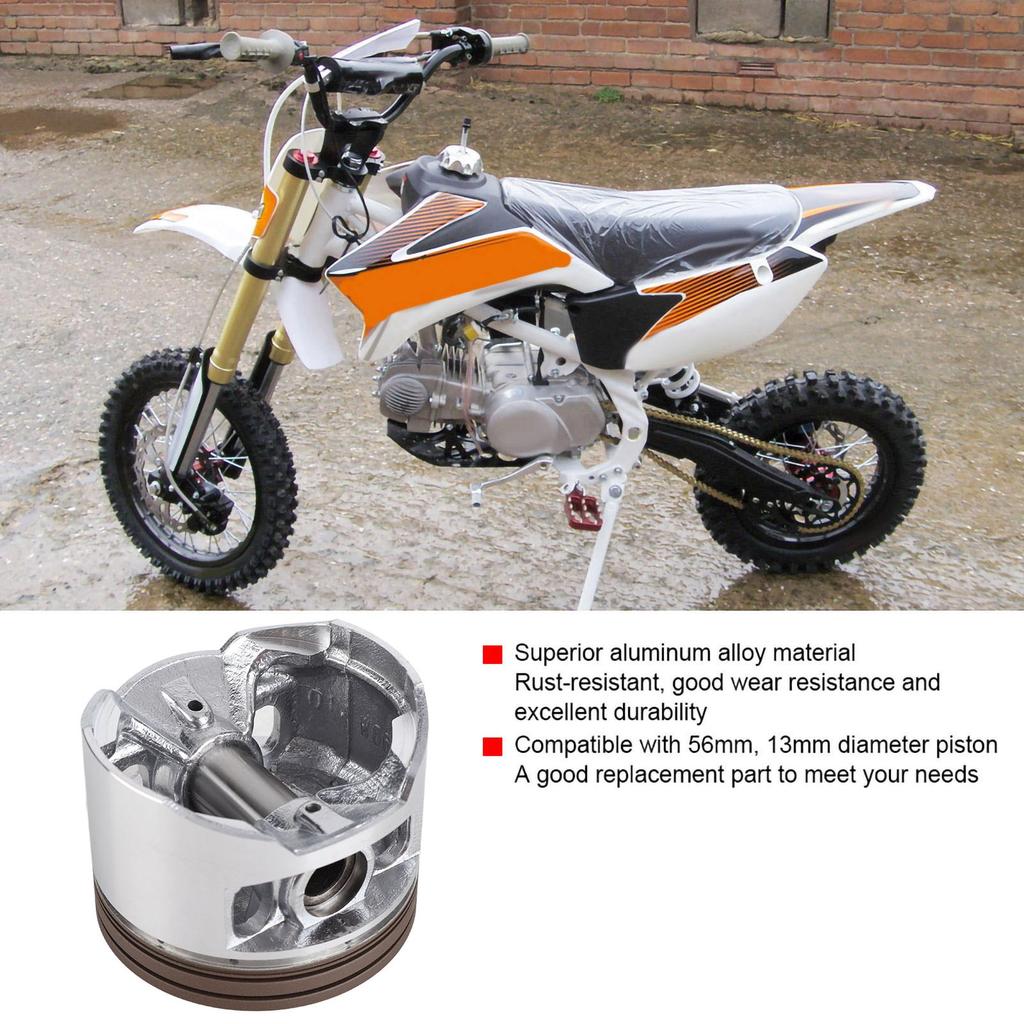 56mm 13mm Aluminum Pin Piston Ring Kit Fit for ZHONGSHEN 140cc Engine PIT PRO DIRT BIKE