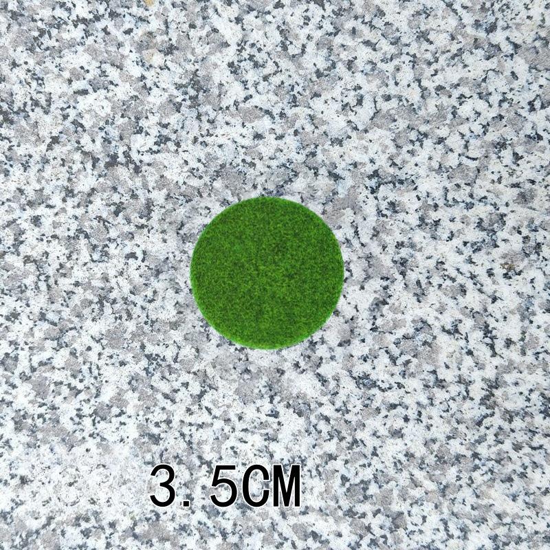 

5 шт. Круглий штучний газон, штучний мох, мініатюрний ландшафт, зелені рослини, вуличний килим, матеріал для DIY-декору 3.5CM