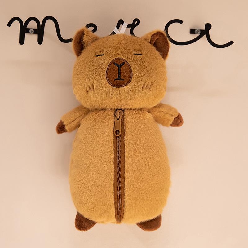 Pennväska Söt Kattstil Skolväska Katt Student Katt Randig Plysch Enkel Papperslåda