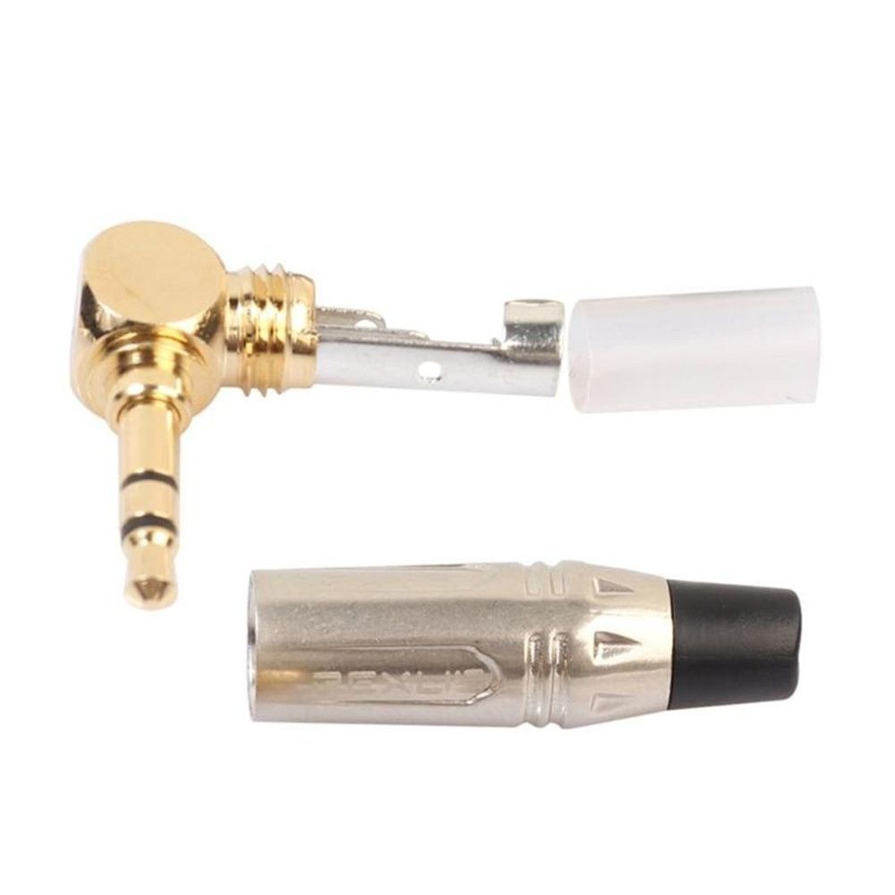 90 Degree 3.5mm Jack Plug Audio Adapter Stereo Audio Converter Right Angle Headphone Soldering Connector Headphone Adapter