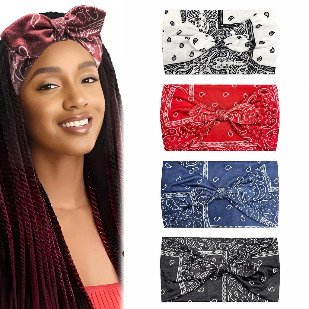 Knotted Rabbit Ear Elastic Bow Yoga Sweat-Proof Headband